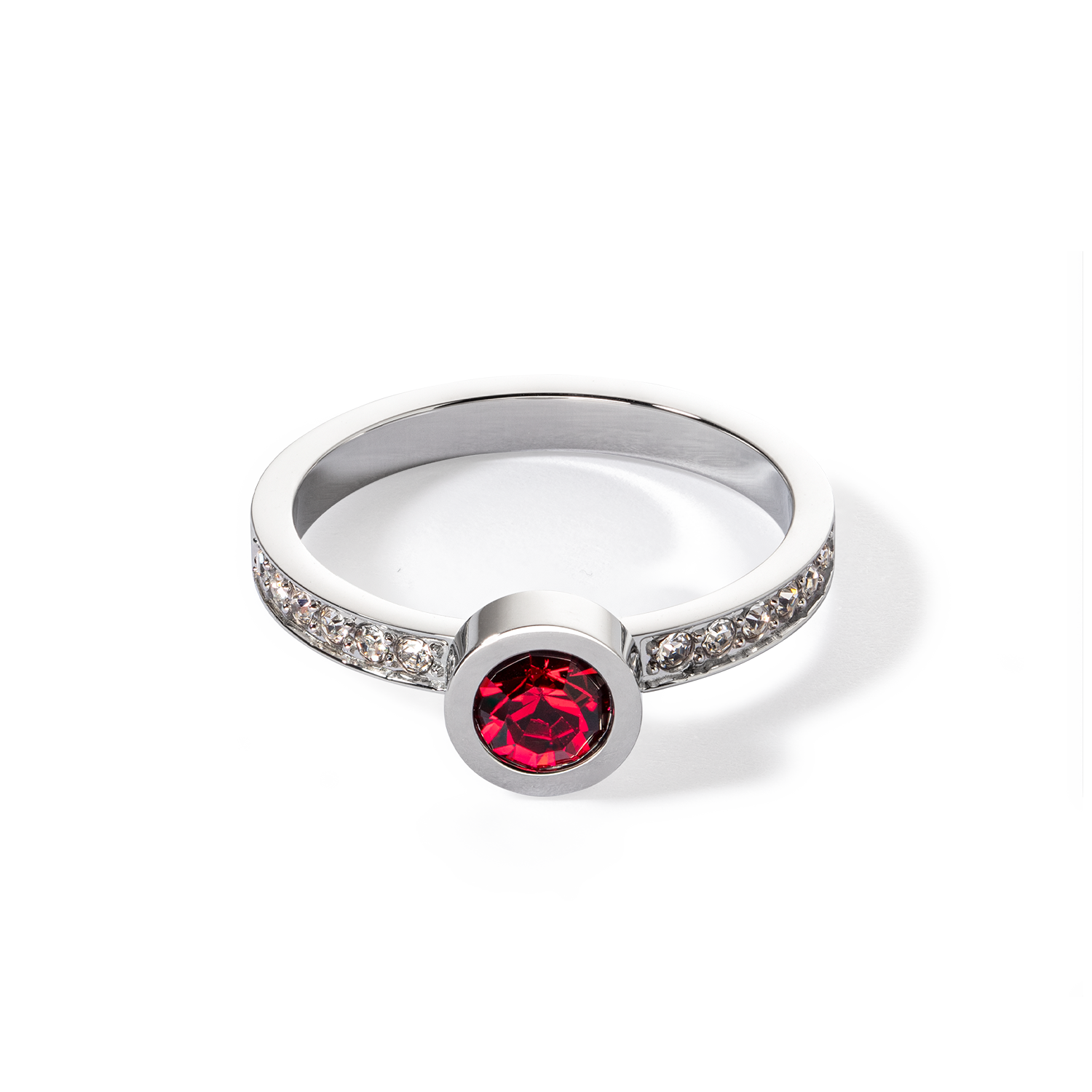 Anello Sparkling Dots argent rosso