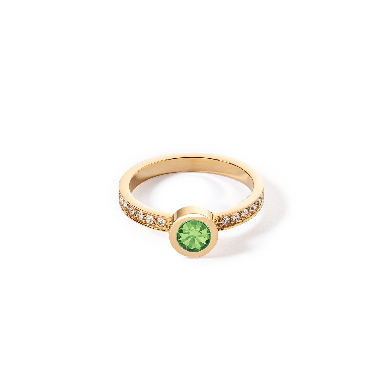 Anello Sparkling Dots oro-verde