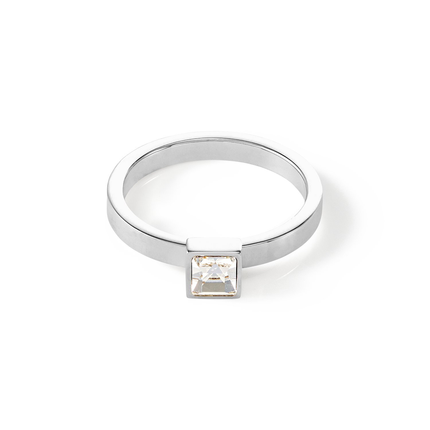 Brilliant Square small bague argent cristal