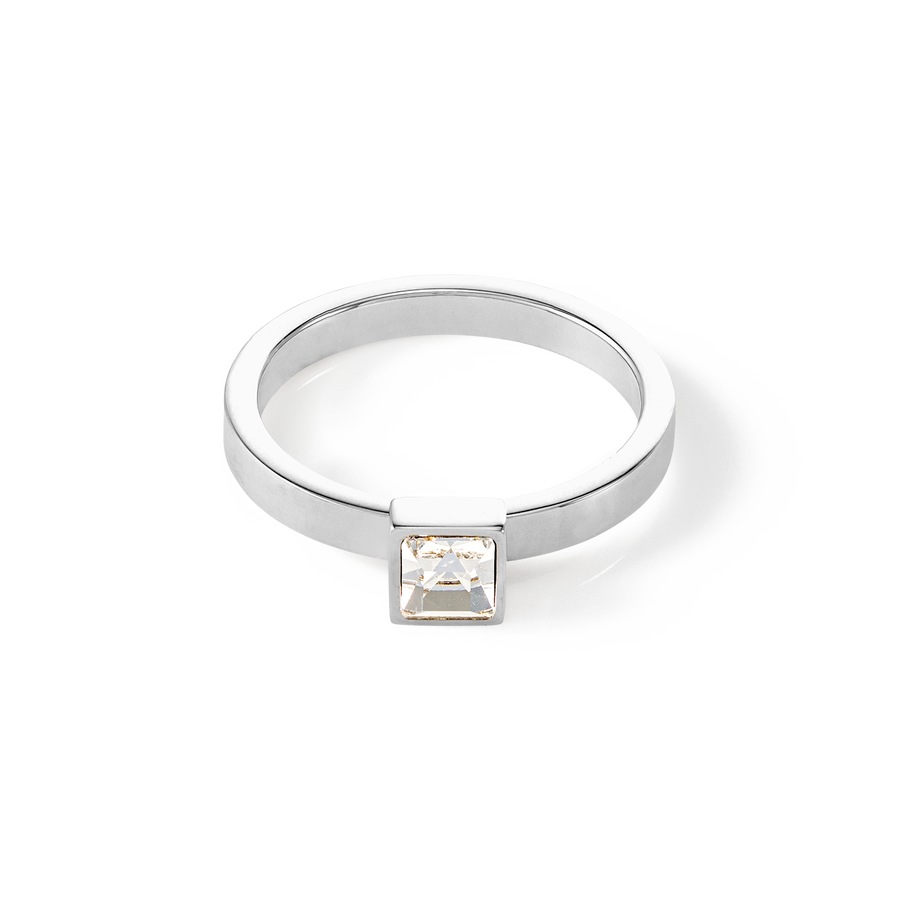 Brilliant Square small bague argent cristal