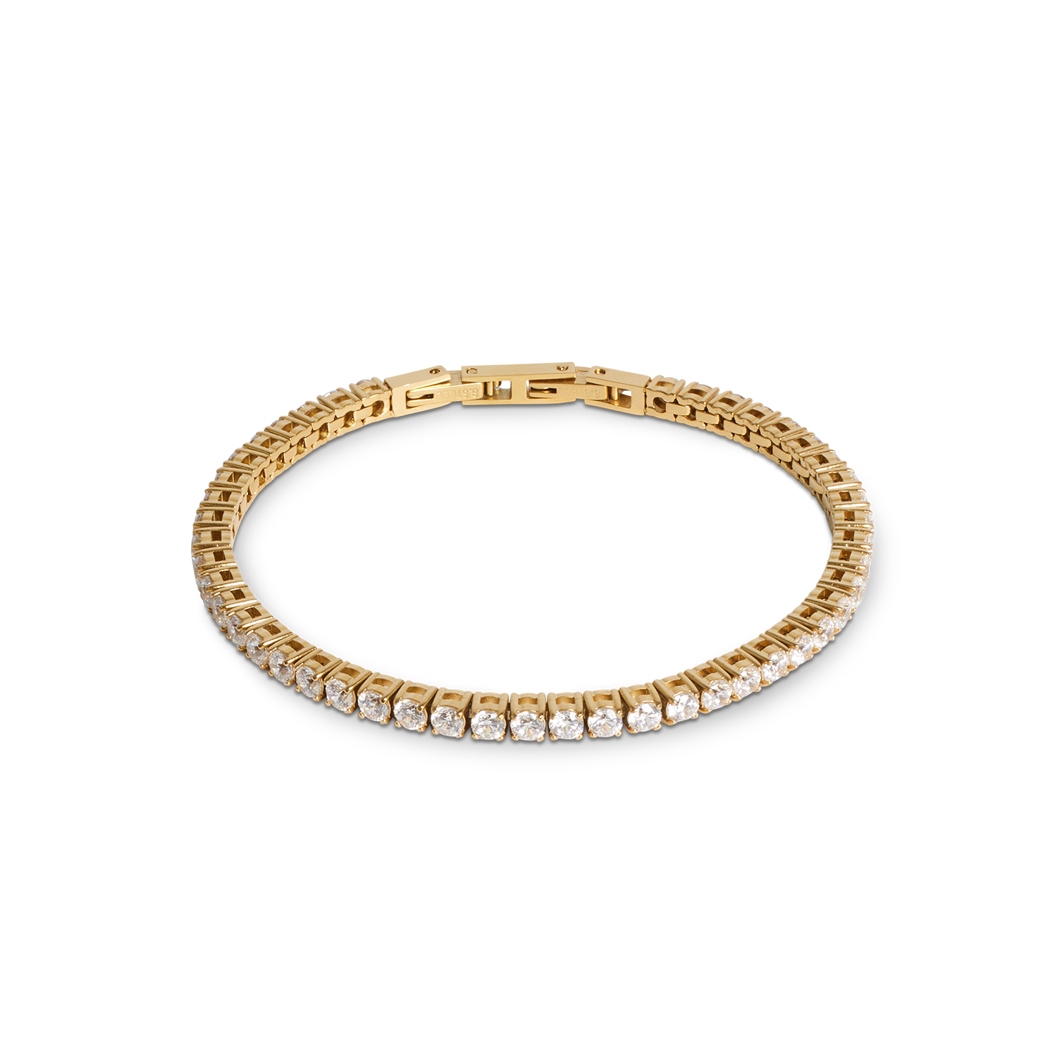 Bracciale tennis oro-cristallo