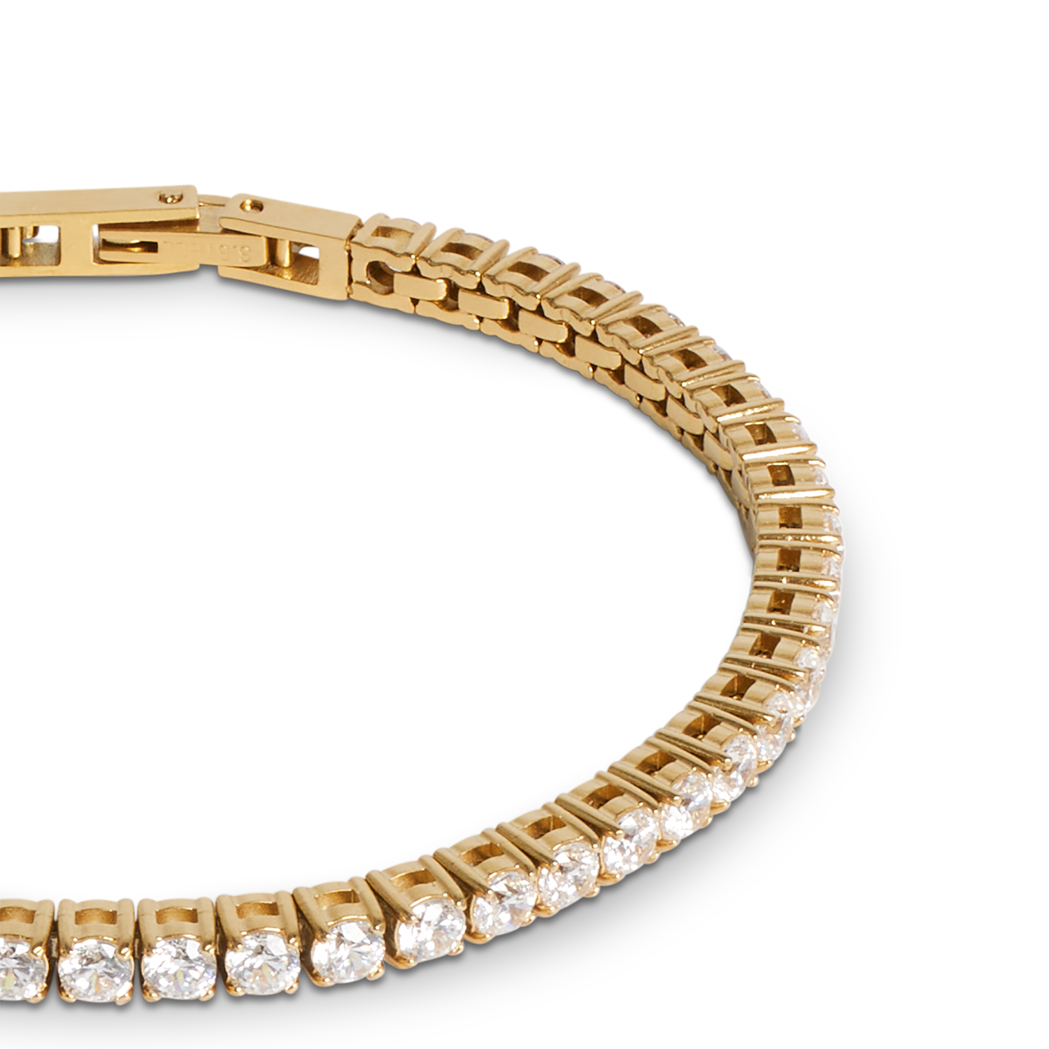 Bracciale tennis oro-cristallo