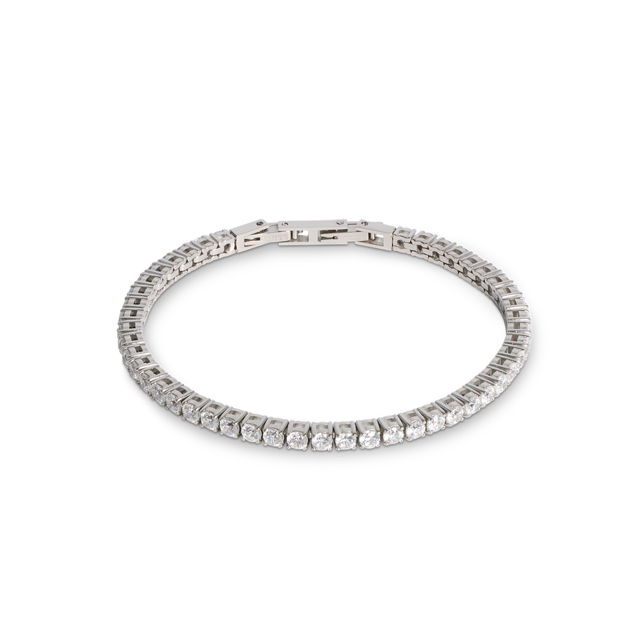 Bracciale tennis argento-cristallo