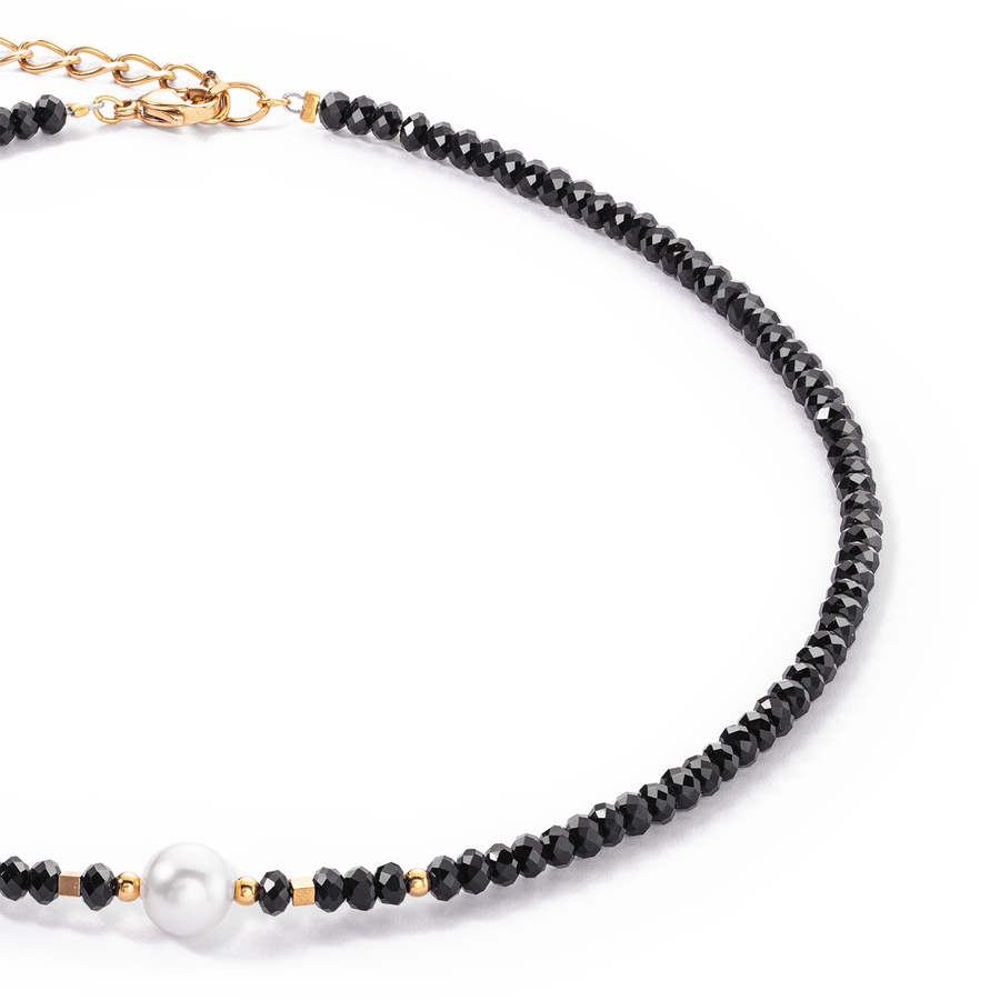 Collana Mystic Pearl oro-nero