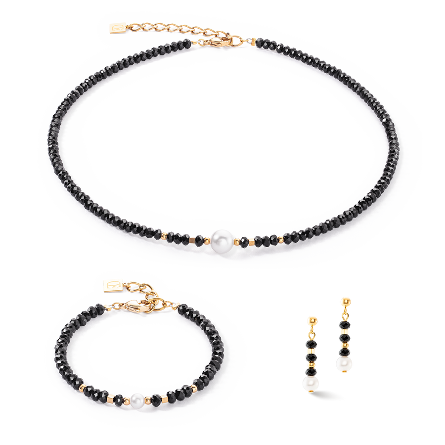 Collana Mystic Pearl oro-nero