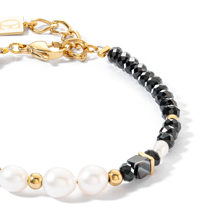 Bracciale Pearls & Onyx oro