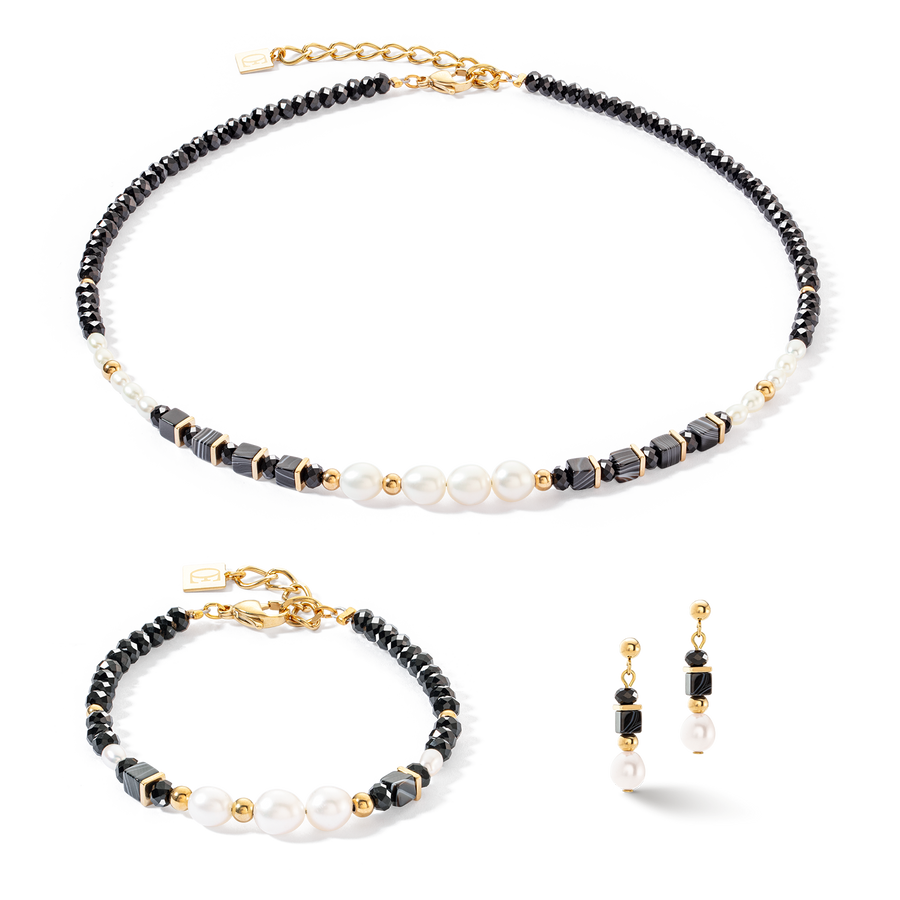 Bracciale Pearls & Onyx oro