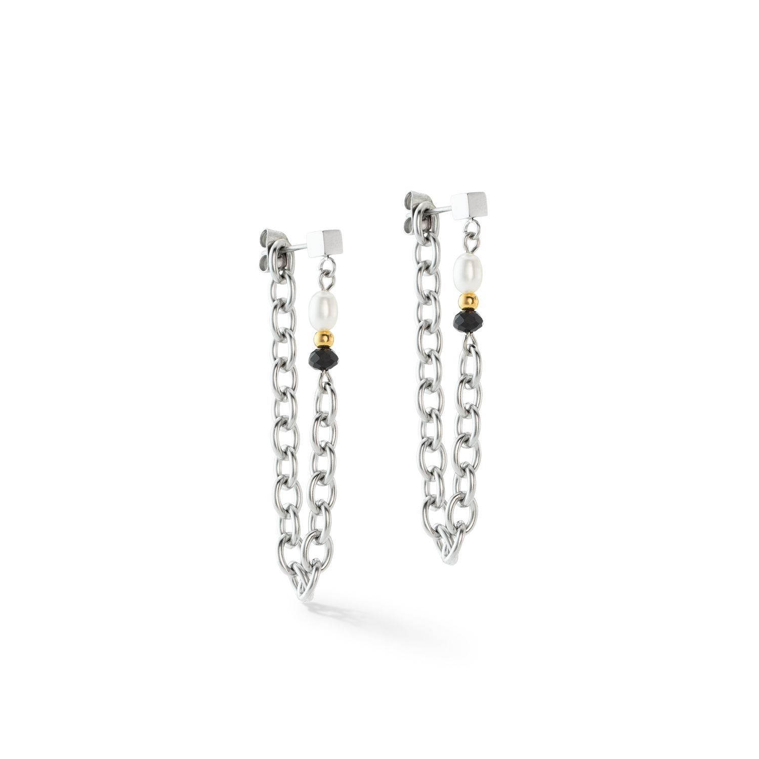 Orecchini Art Deco Elegance bicolore