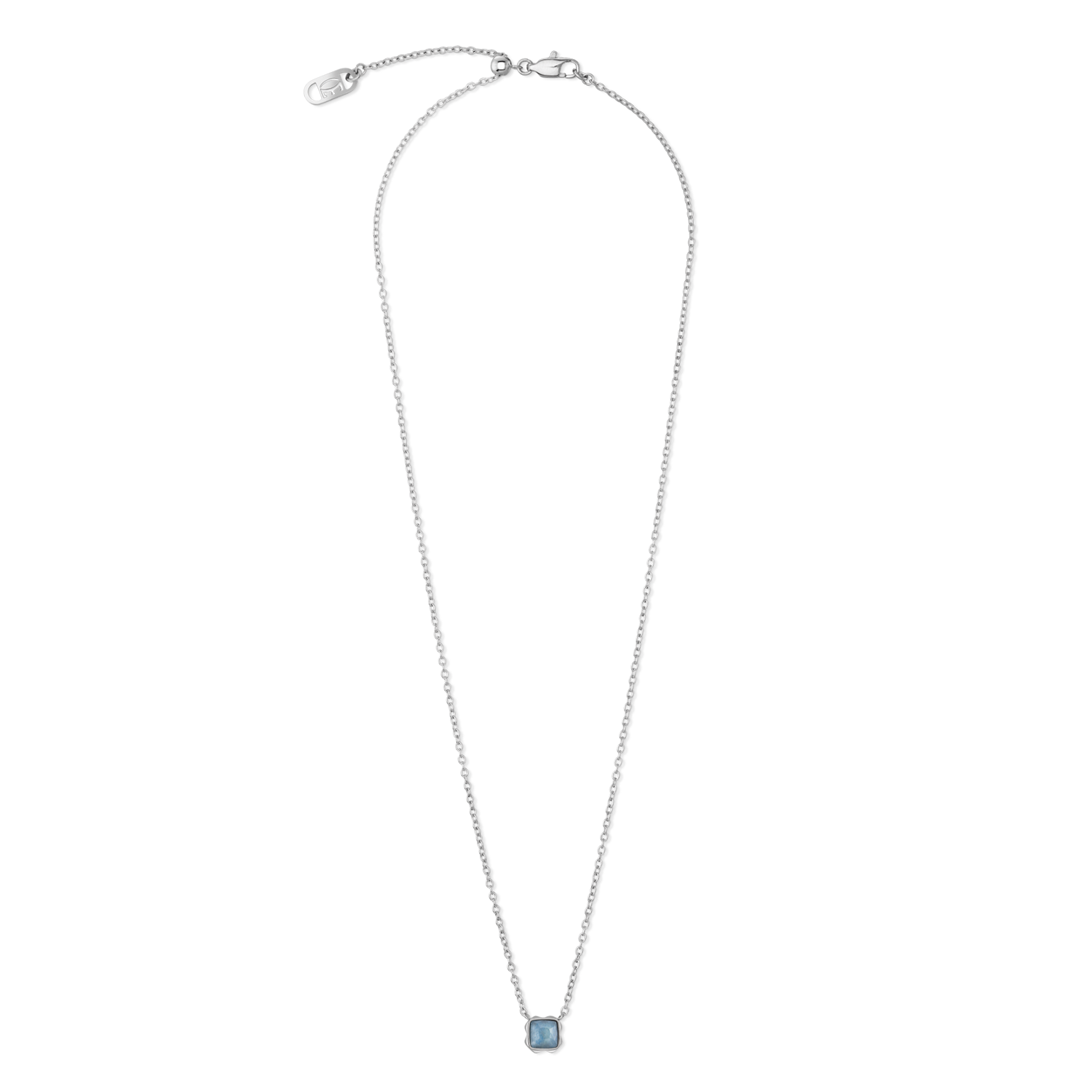 Pietra Di Nascita Marzo Collana Avventurina Blu Argento