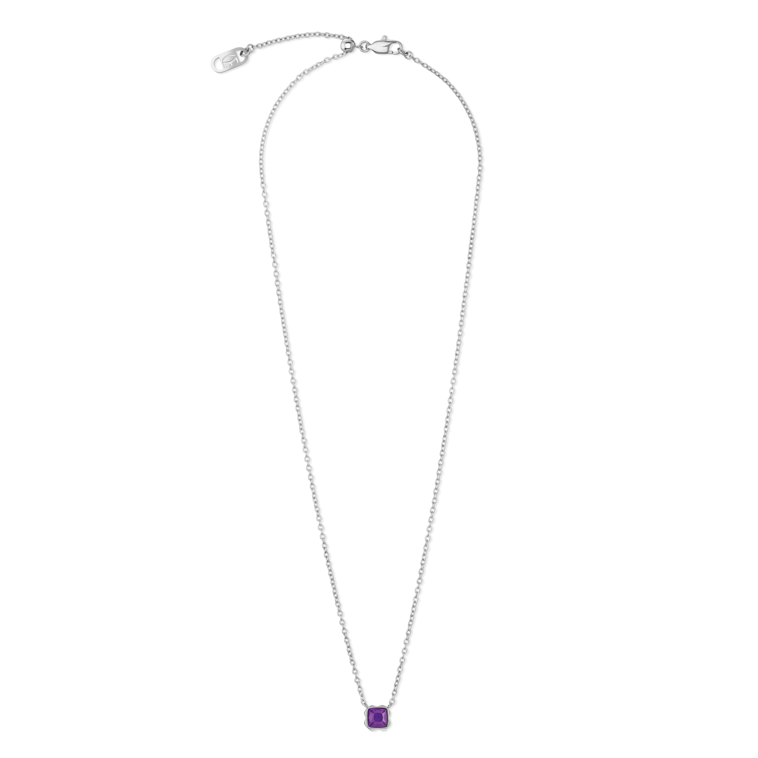 Pietra Di Nascita Febbraio Collana Sugilite Argento