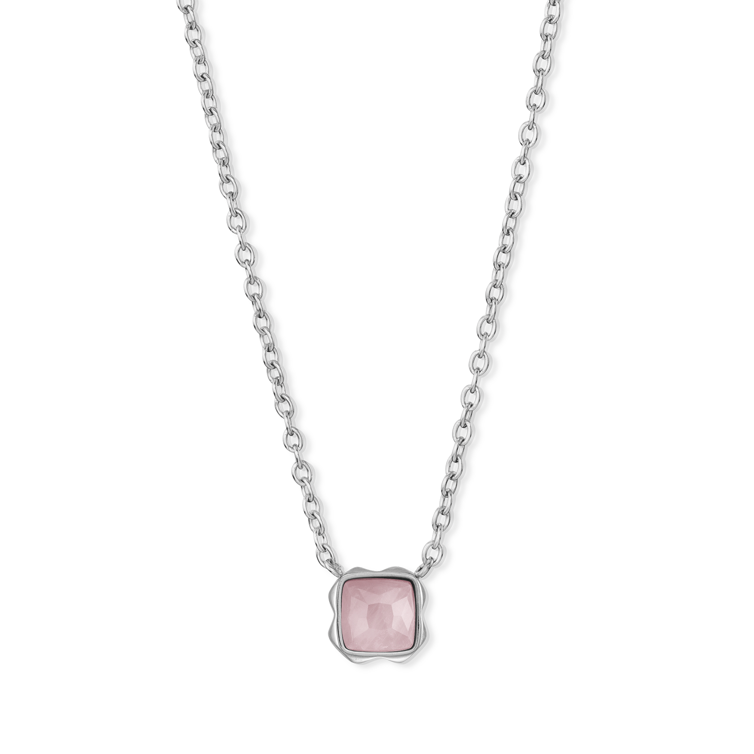 Pietra Di Nascita Ottobre Collana Quarzo Rosa Argento