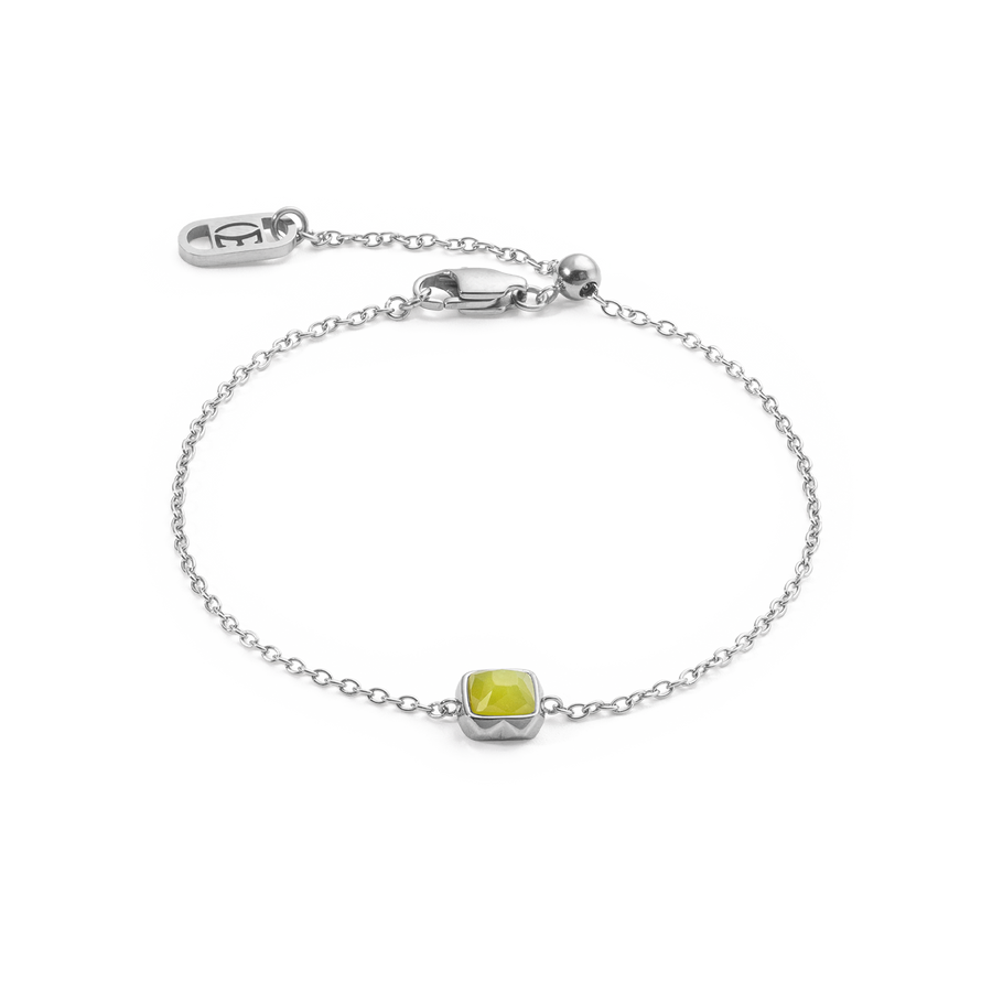 Pietra Di Nascita Agosto Bracciale Giada Verde Argento