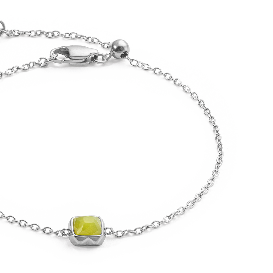 Pietra Di Nascita Agosto Bracciale Giada Verde Argento