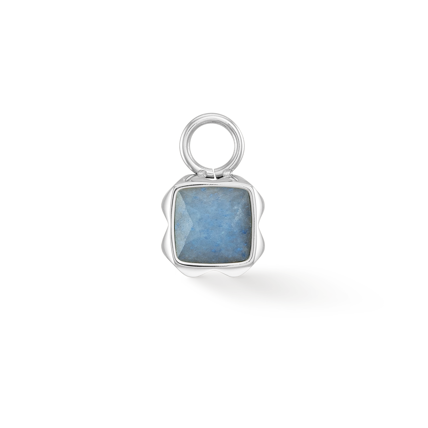 Pietra Di Nascita Marzo Charm Avventurina Blu Argento