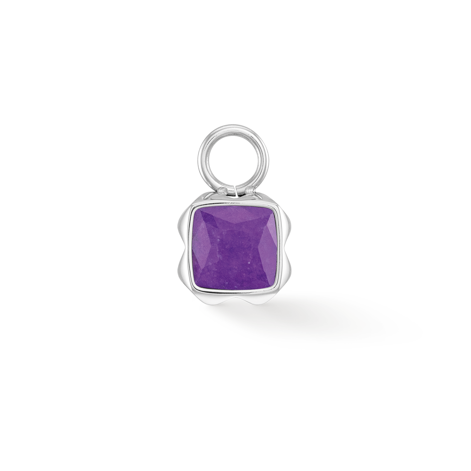 Pietra Di Nascita Febbraio Charm Sugilite Argento