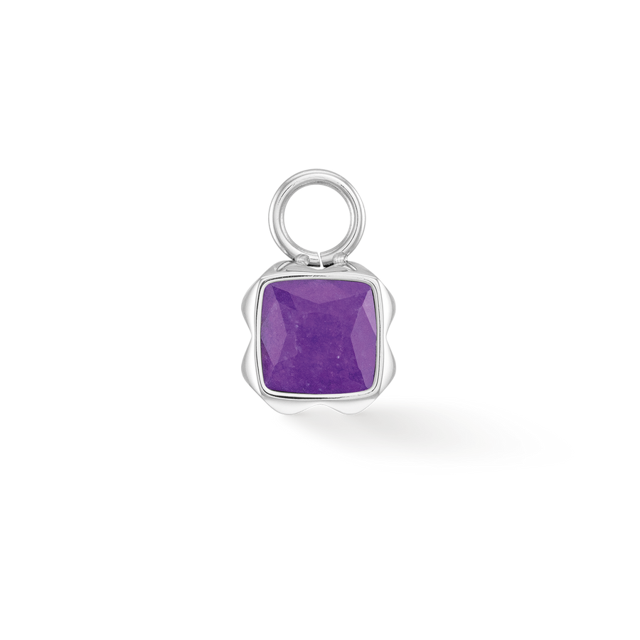 Pietra Di Nascita Febbraio Charm Sugilite Argento