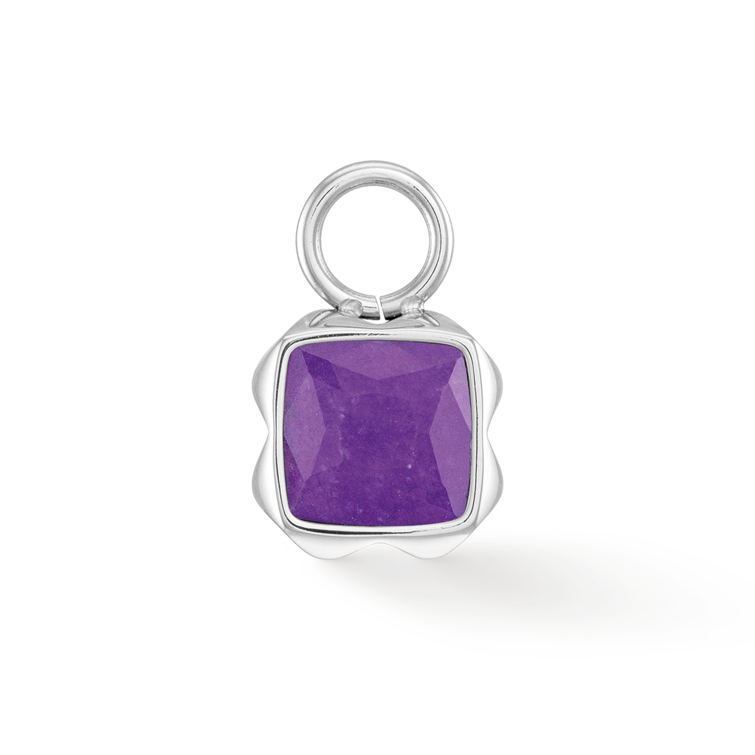 Pietra Di Nascita Febbraio Charm Sugilite Argento