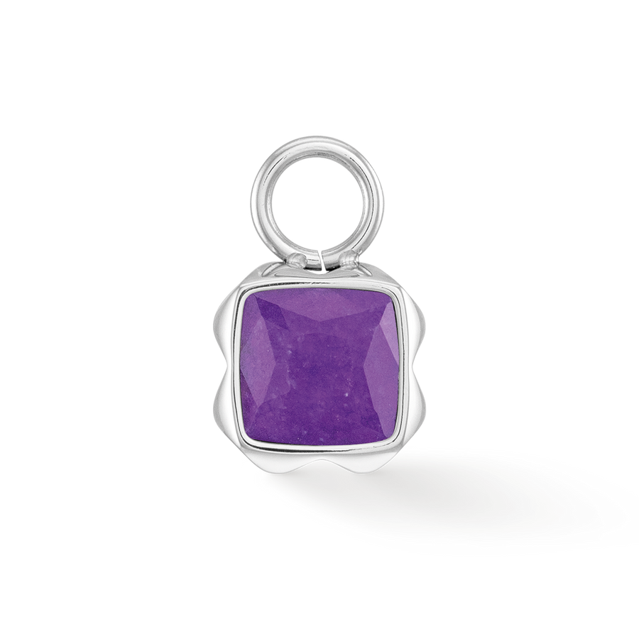 Pietra Di Nascita Febbraio Charm Sugilite Argento