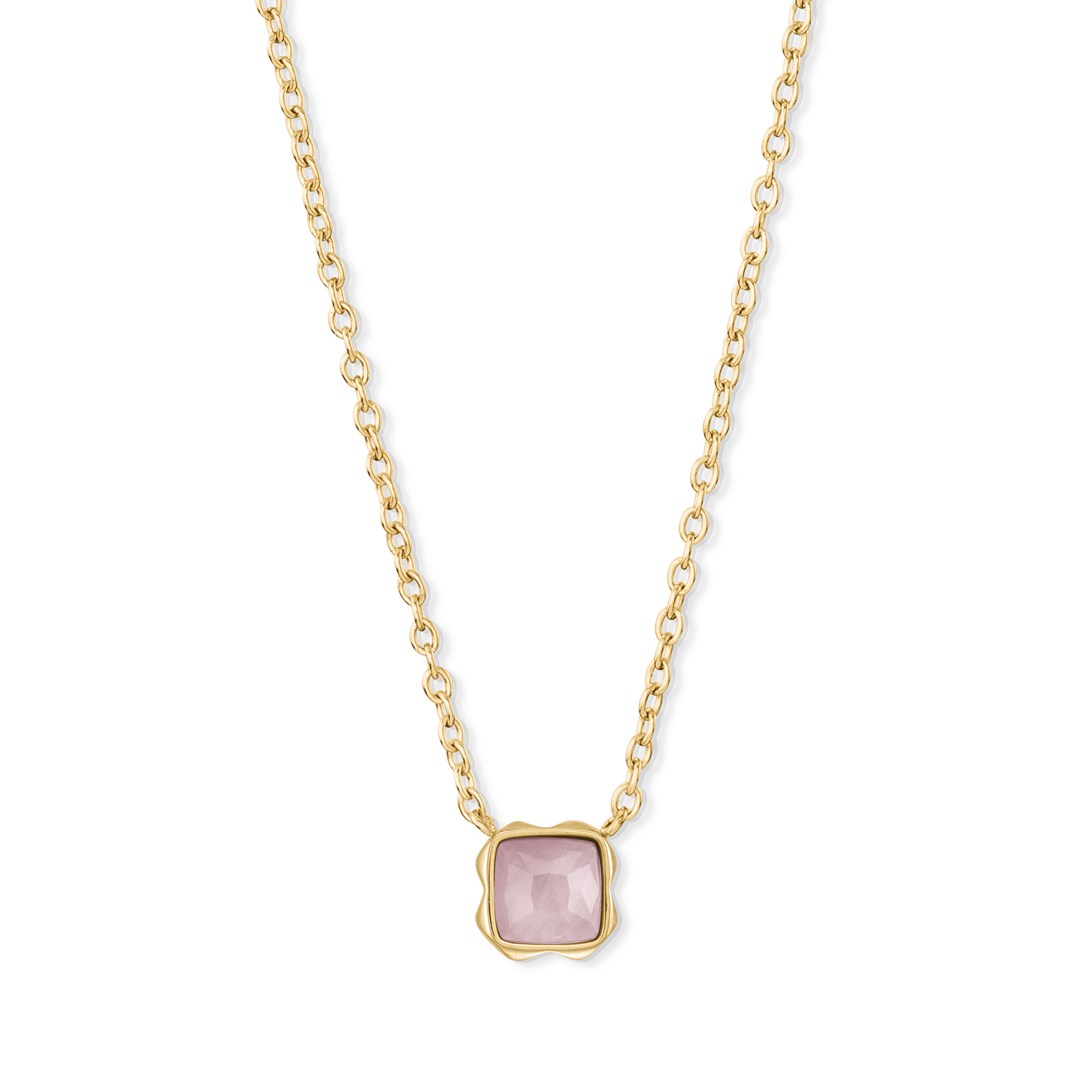 Pietra Di Nascita Ottobre Collana Quarzo Rosa Oro