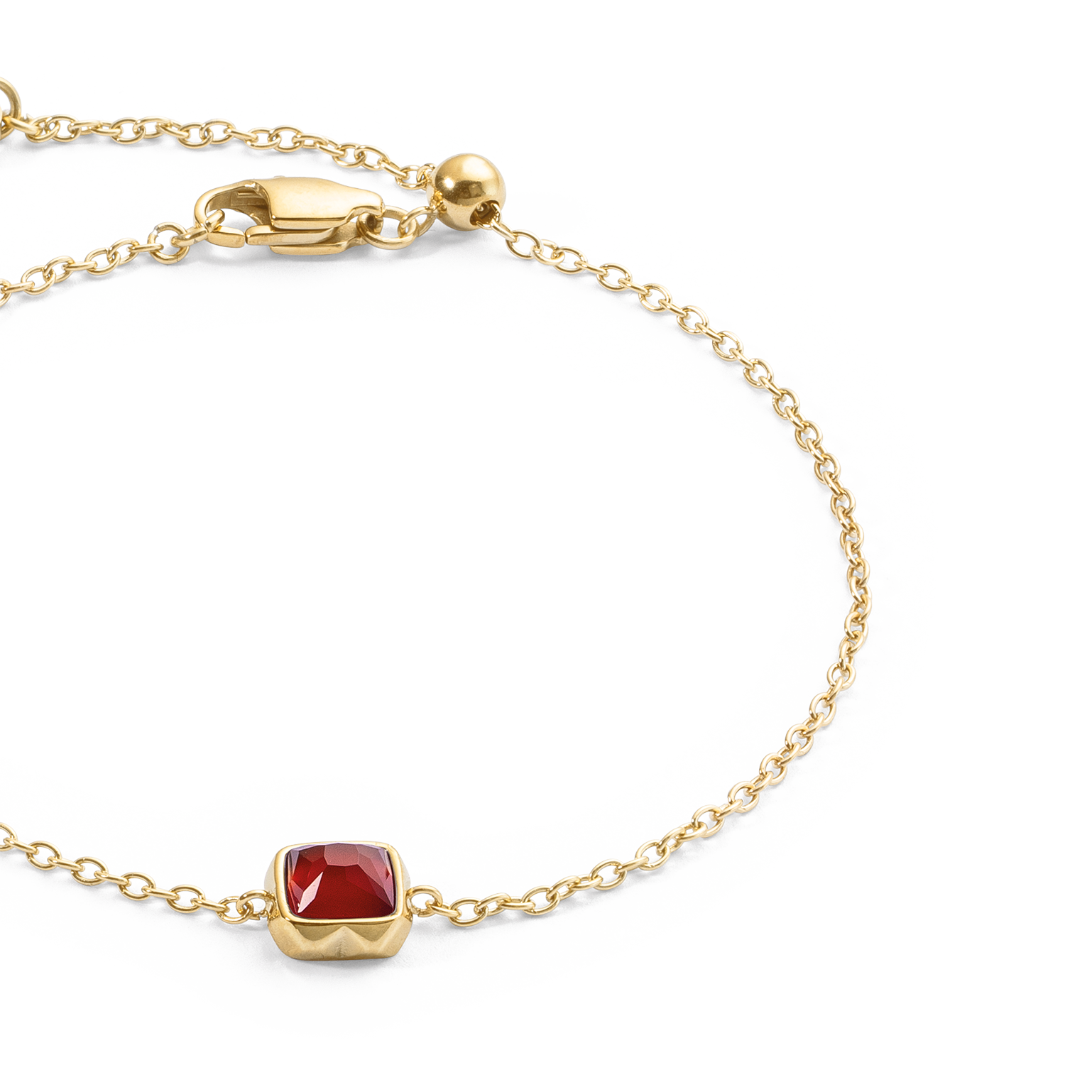 Pietra Di Nascita Gennaio Bracciale Agata Rossa Oro