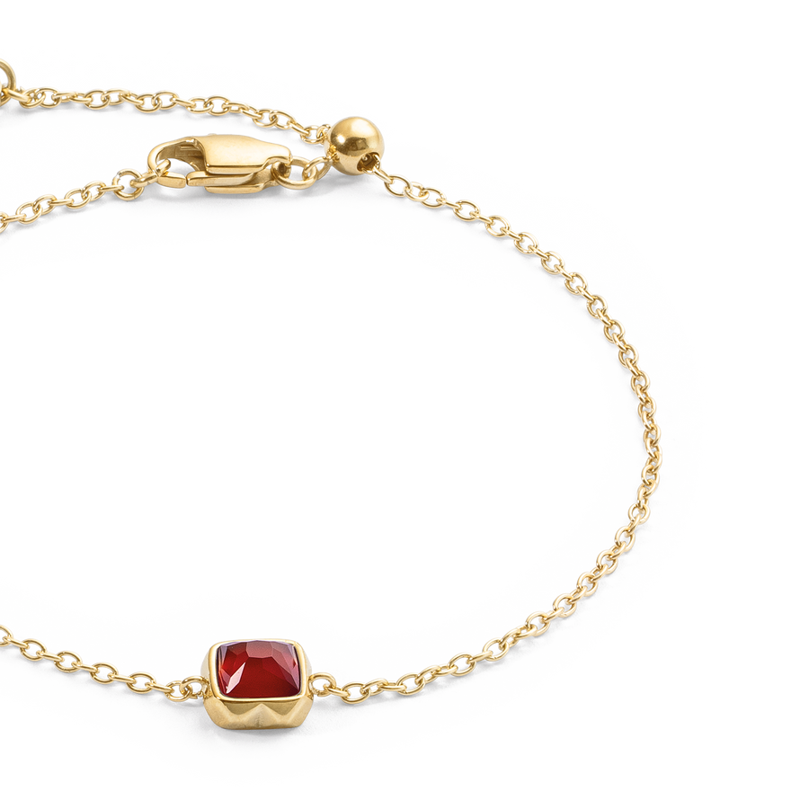 Pietra Di Nascita Gennaio Bracciale Agata Rossa Oro