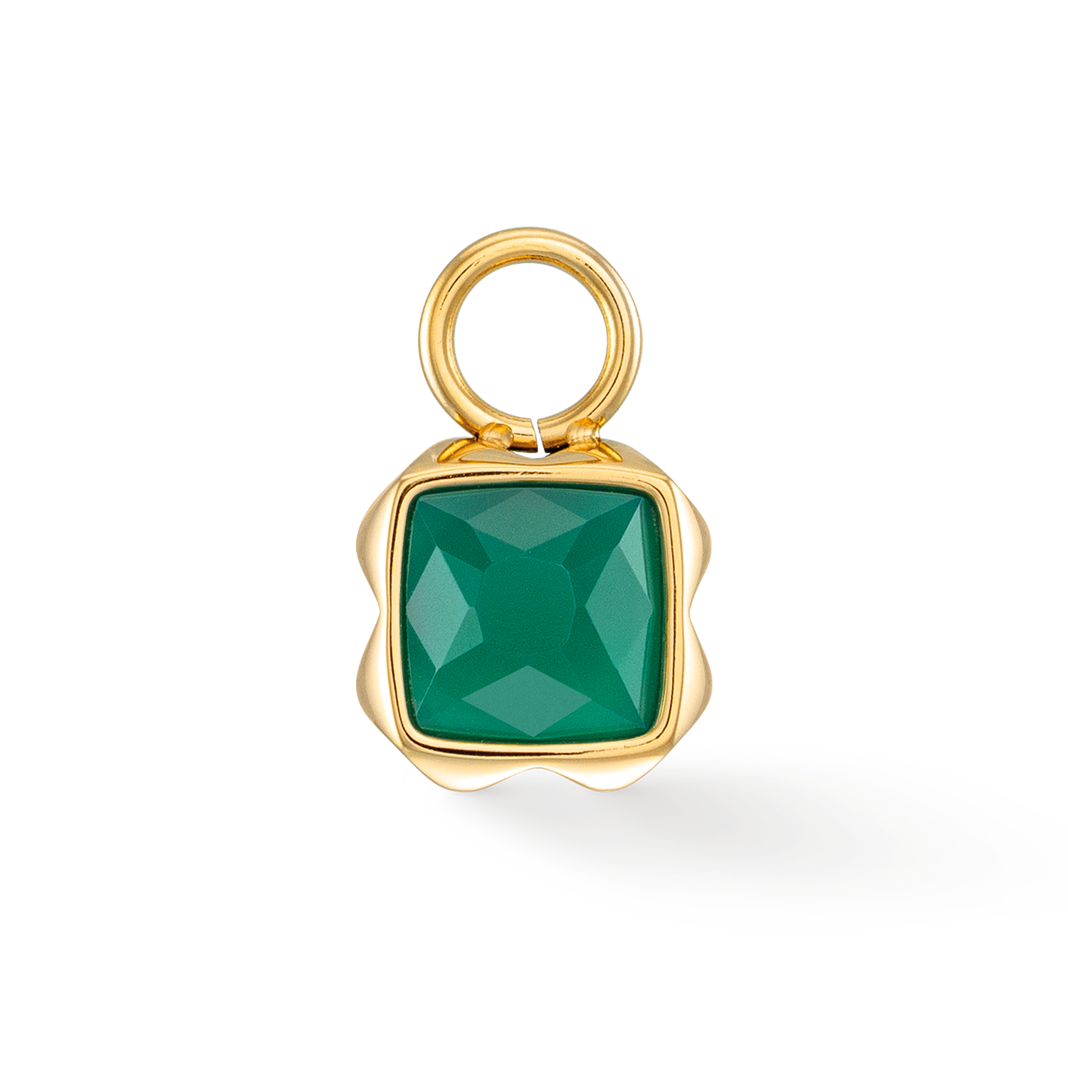 Pietra Di Nascita Maggio Charm Agata Verde Oro