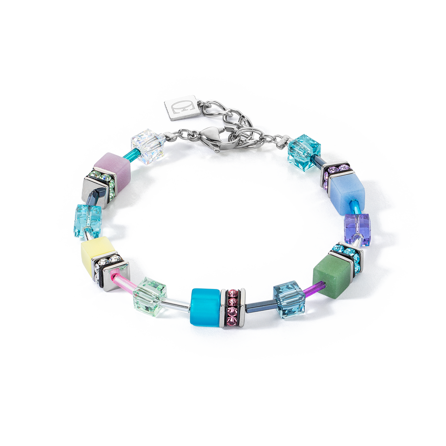 Bracciale GeoCUBE® Iconic argento-ghiaccio pastello