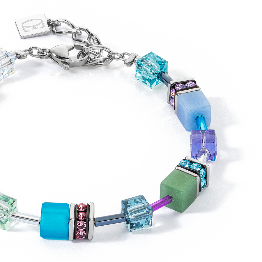 Bracciale GeoCUBE® Iconic argento-ghiaccio pastello