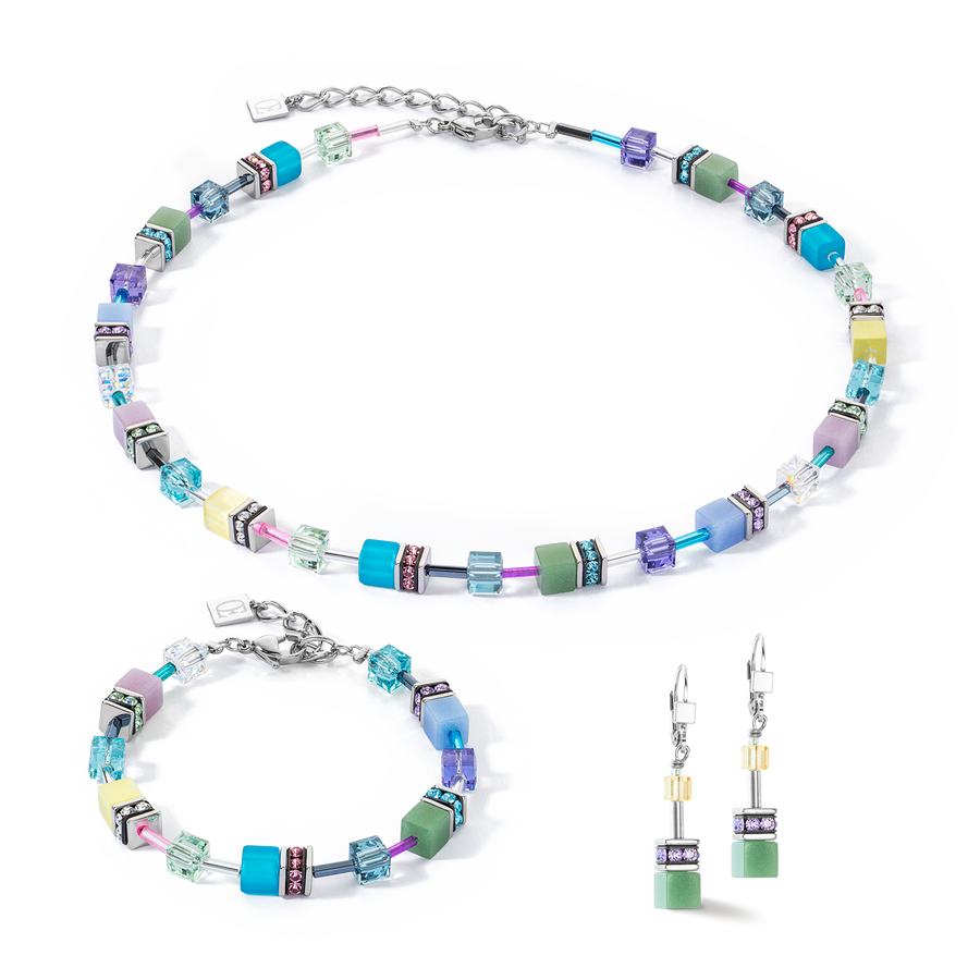 Bracciale GeoCUBE® Iconic argento-ghiaccio pastello