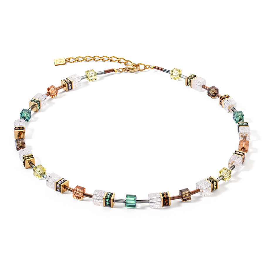 Collana GeoCUBE® Iconic Natura marrone-bianco