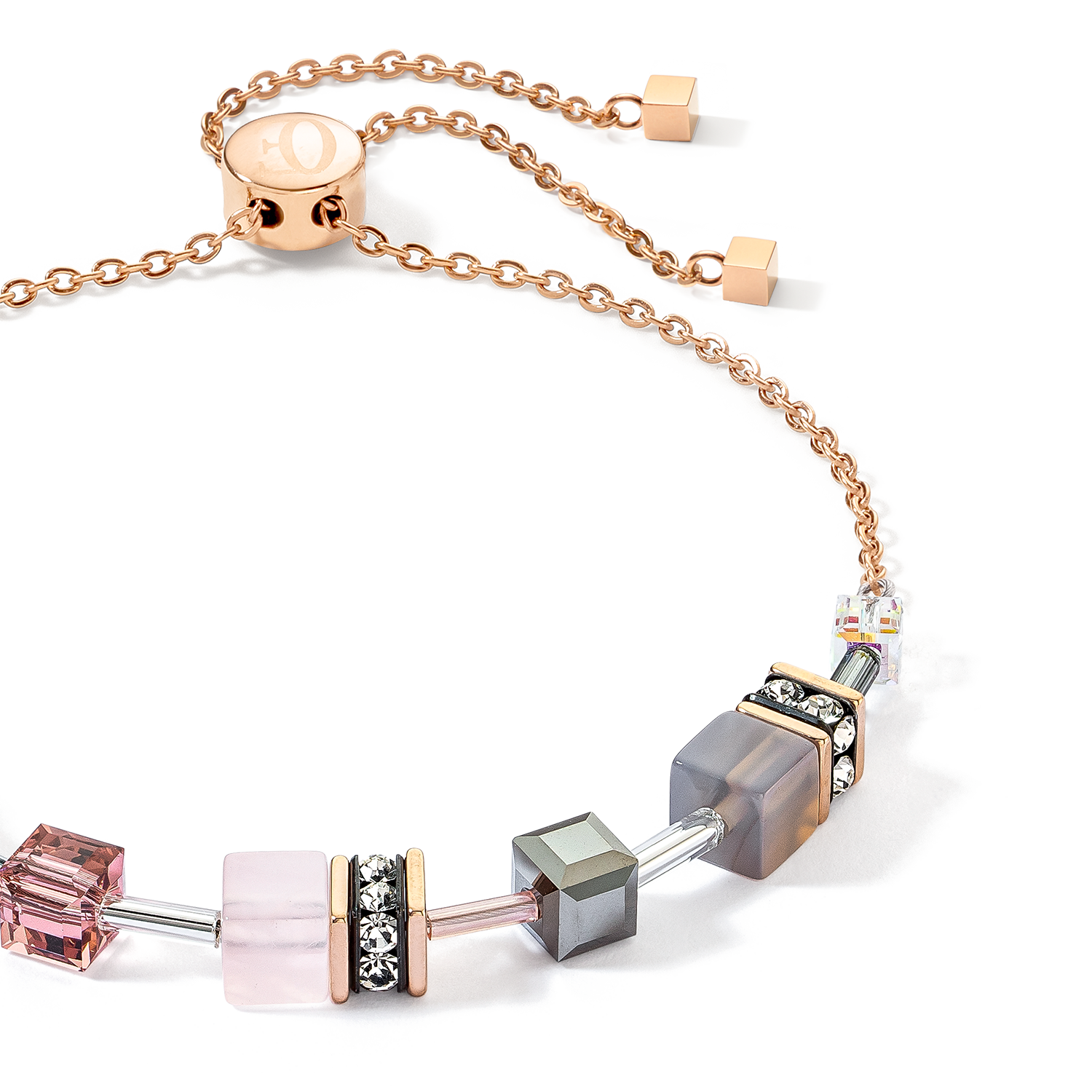 Bracciale GeoCUBE® Iconic Nature Chain rosa