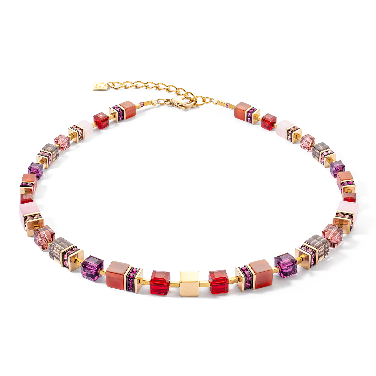 Collana GeoCUBE® Precious statement oro-rosso