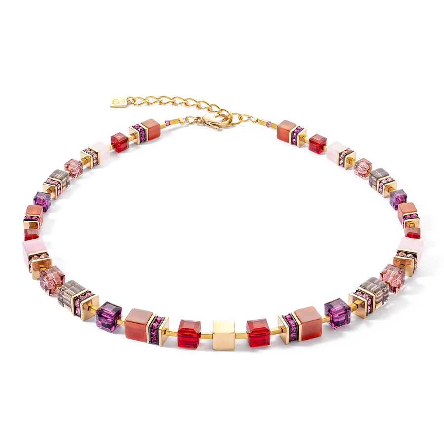 Collana GeoCUBE® Precious statement oro-rosso