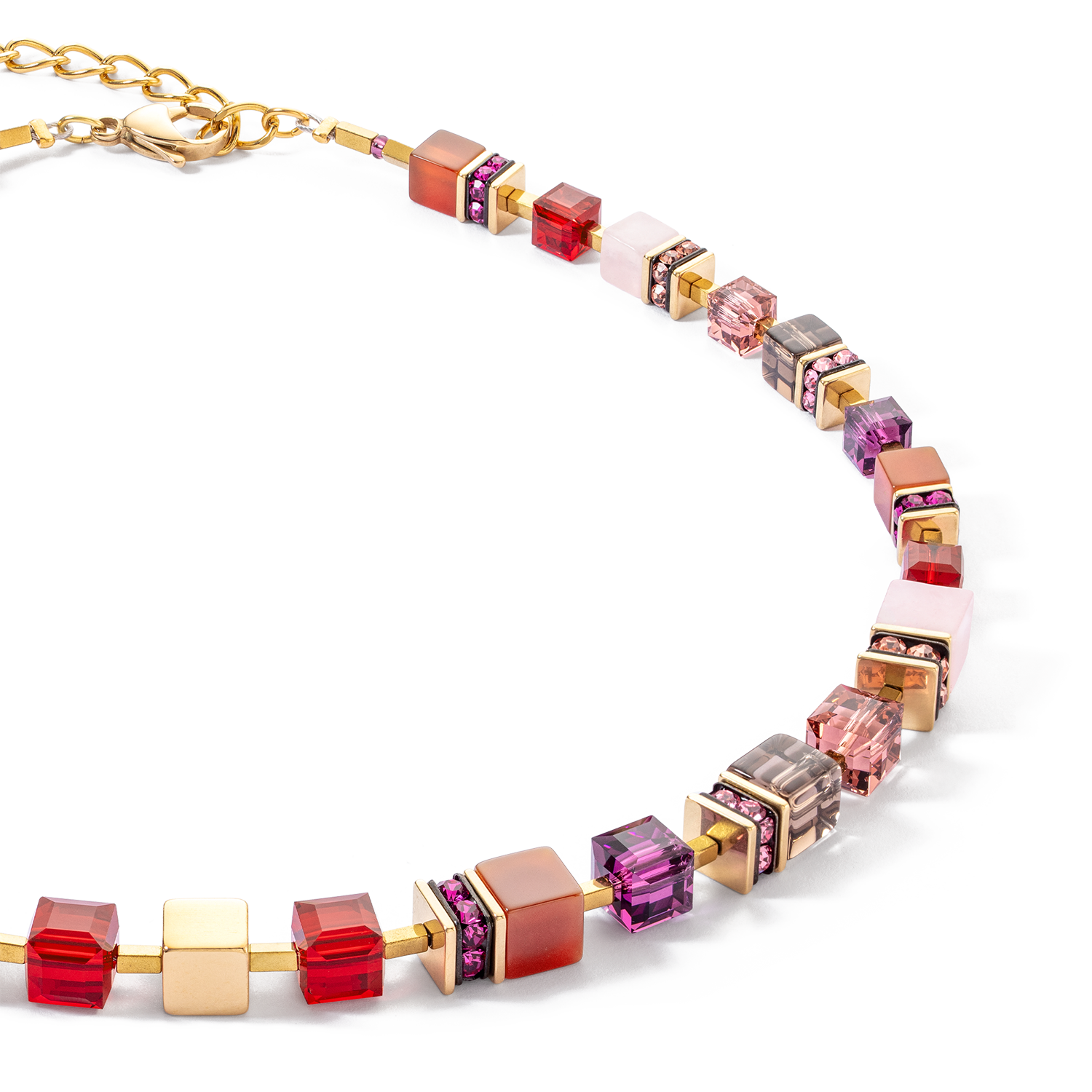 Collana GeoCUBE® Precious statement oro-rosso