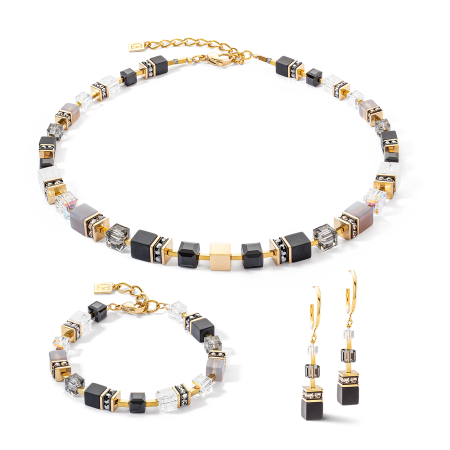 Collana GeoCUBE® Precious statement oro-nero