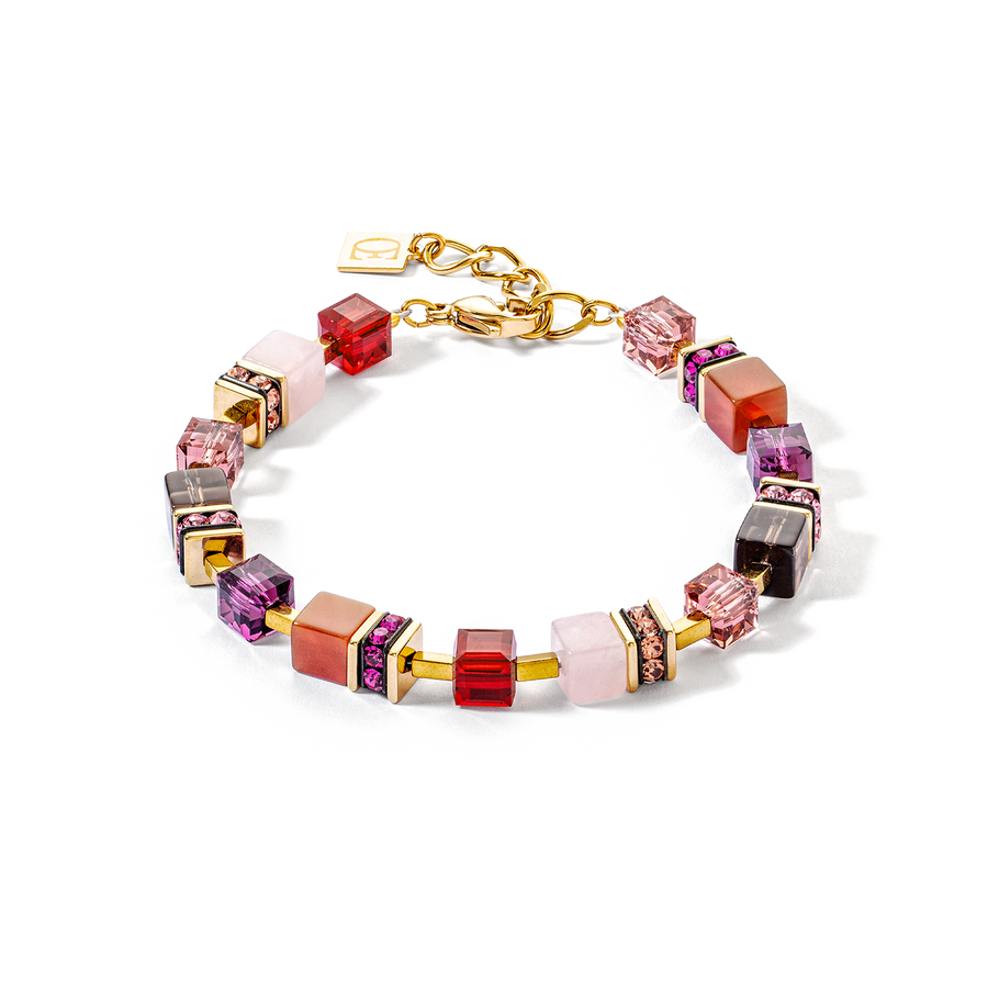 Bracciale GeoCUBE® Precious statement oro-rosso