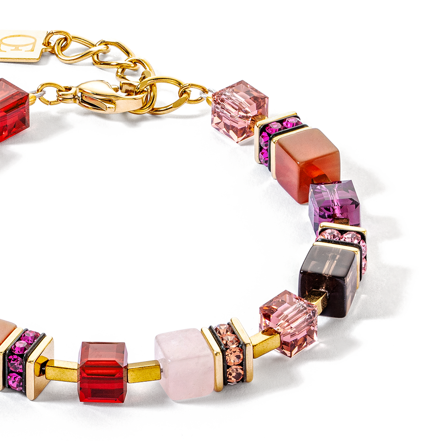 Bracciale GeoCUBE® Precious statement oro-rosso