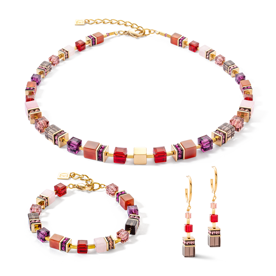 Bracciale GeoCUBE® Precious statement oro-rosso