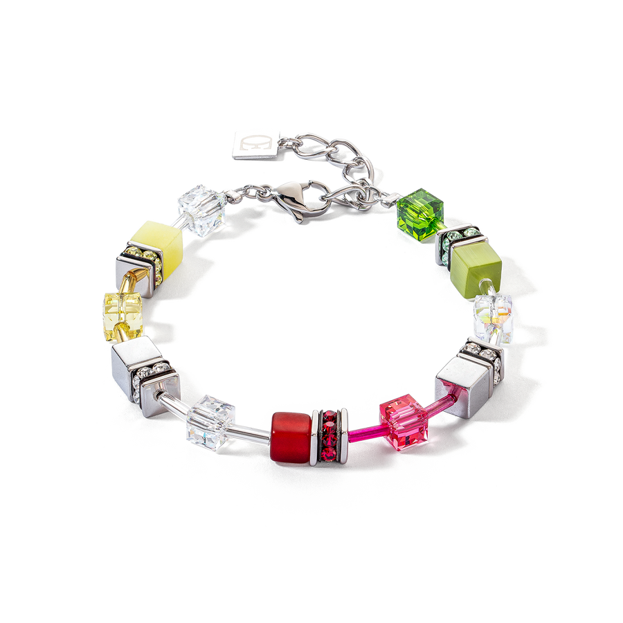 Bracciale GeoCUBE® Iconic rosso-verde