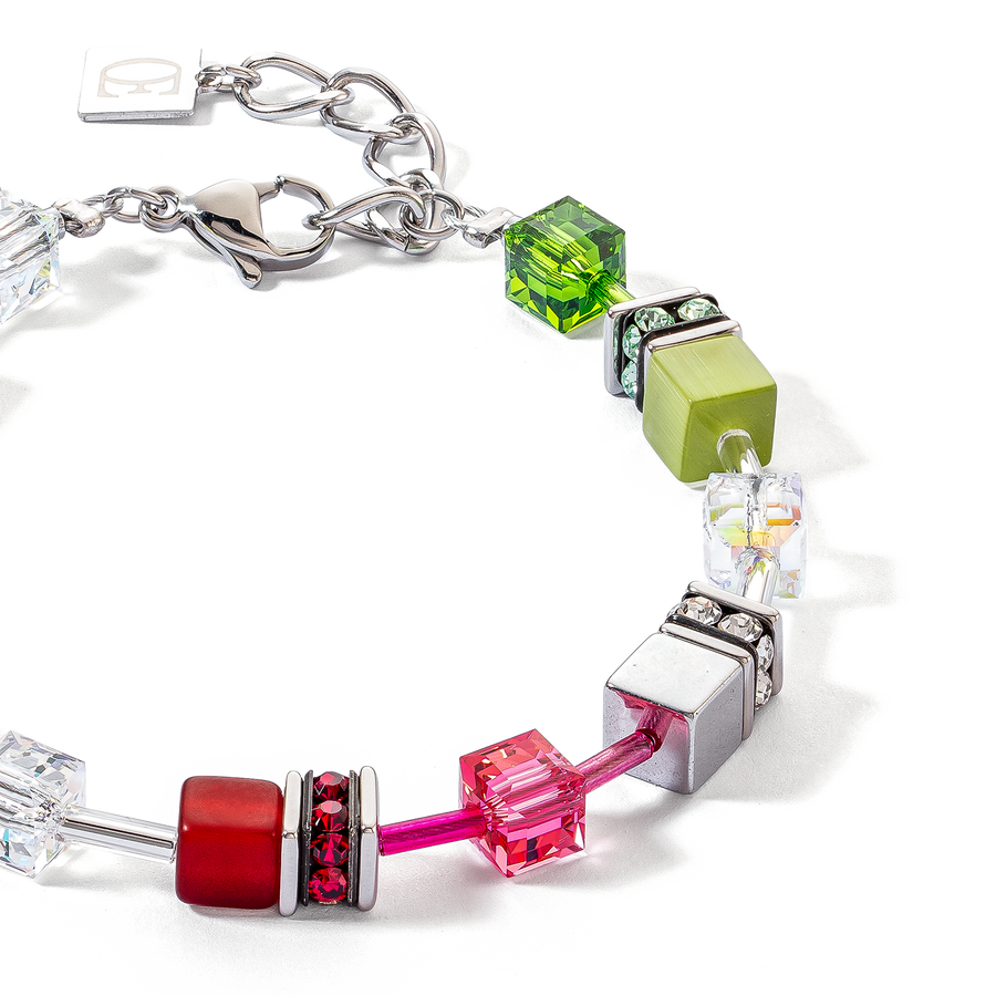 Bracciale GeoCUBE® Iconic rosso-verde