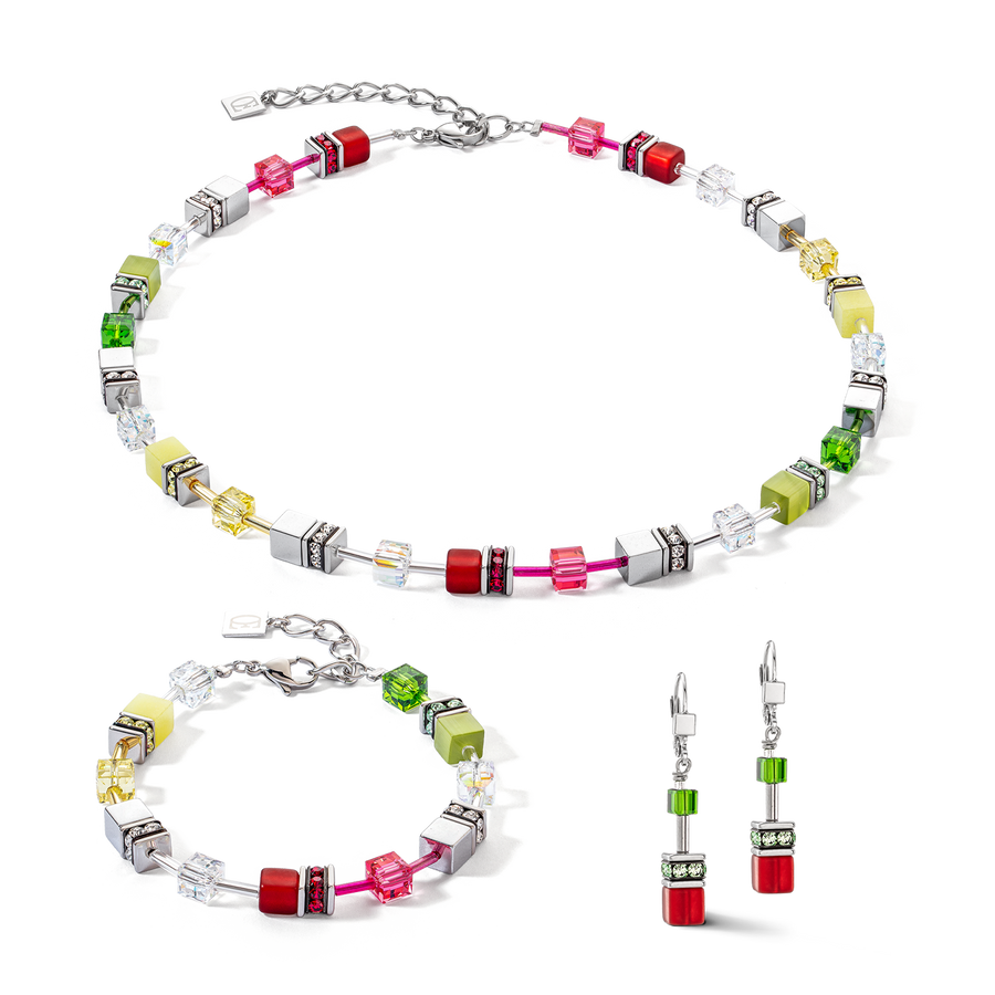 Bracciale GeoCUBE® Iconic rosso-verde