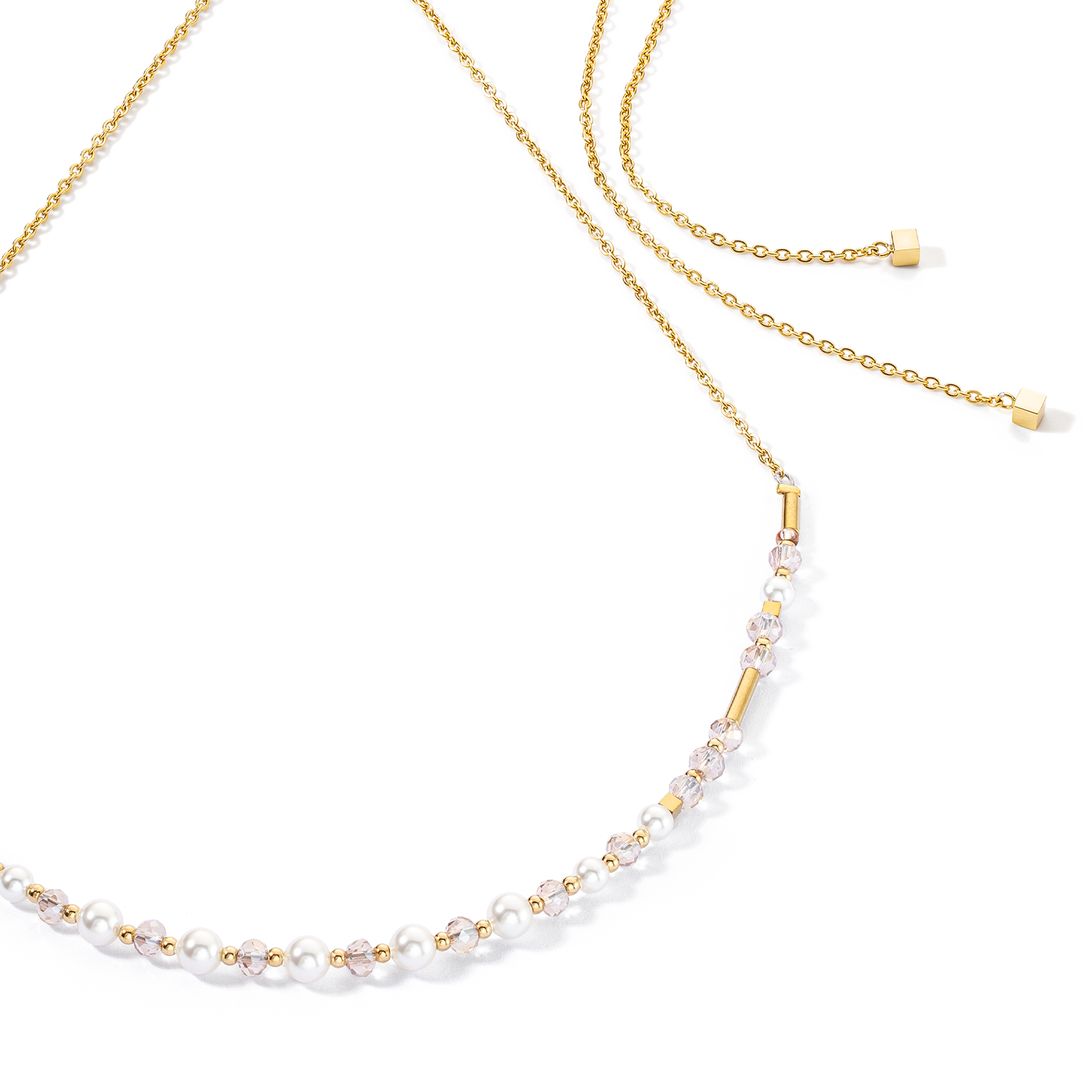 Collana Princess Pearls Chain oro-bianco