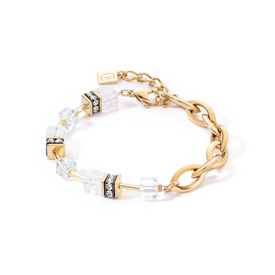 Bracciale GeoCUBE® Festive Layer oro-bianco