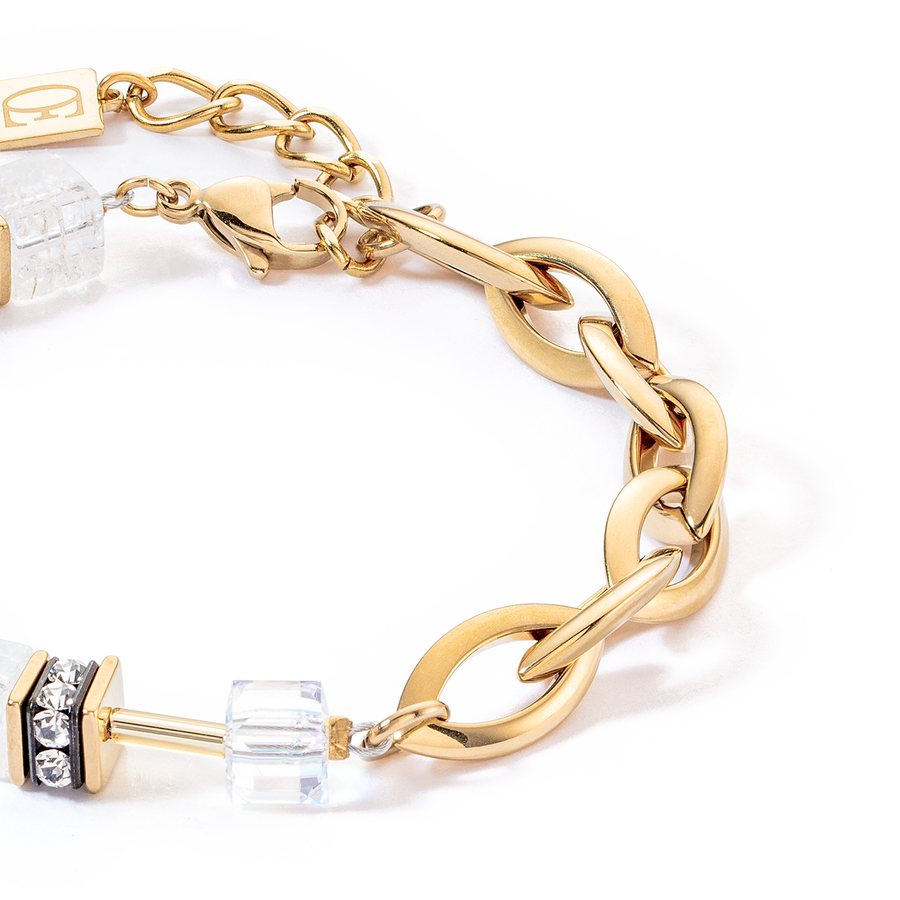 Bracciale GeoCUBE® Festive Layer oro-bianco