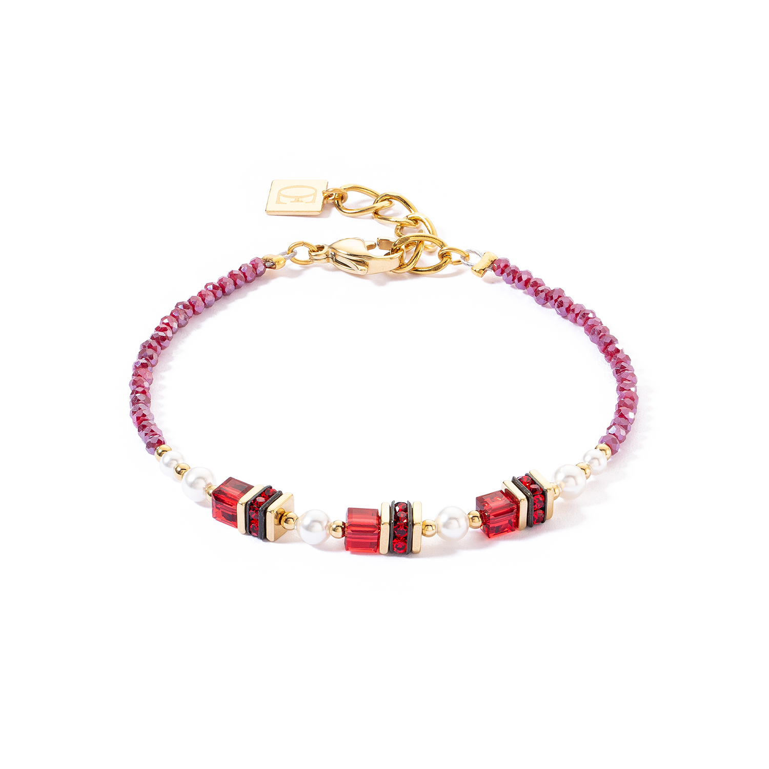 Bracciale Sparkling Princess rosso-oro