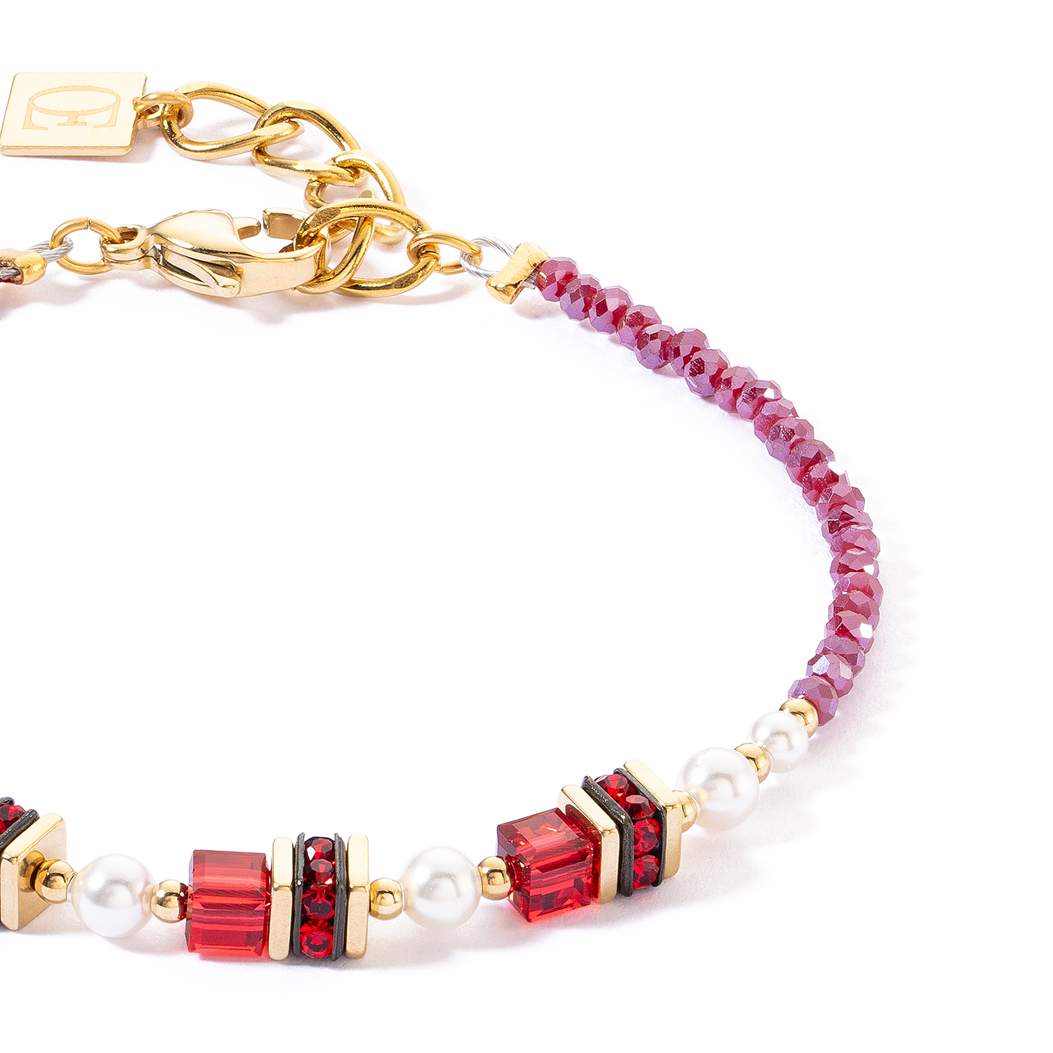 Bracciale Sparkling Princess rosso-oro