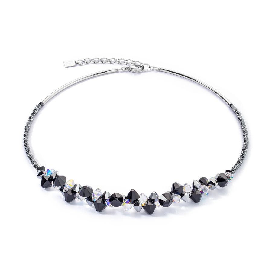 Collana Dancing Crystals Update argento-nero