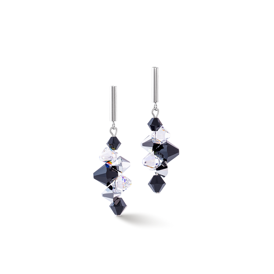 Orecchini Dancing Crystals Update argento-nero