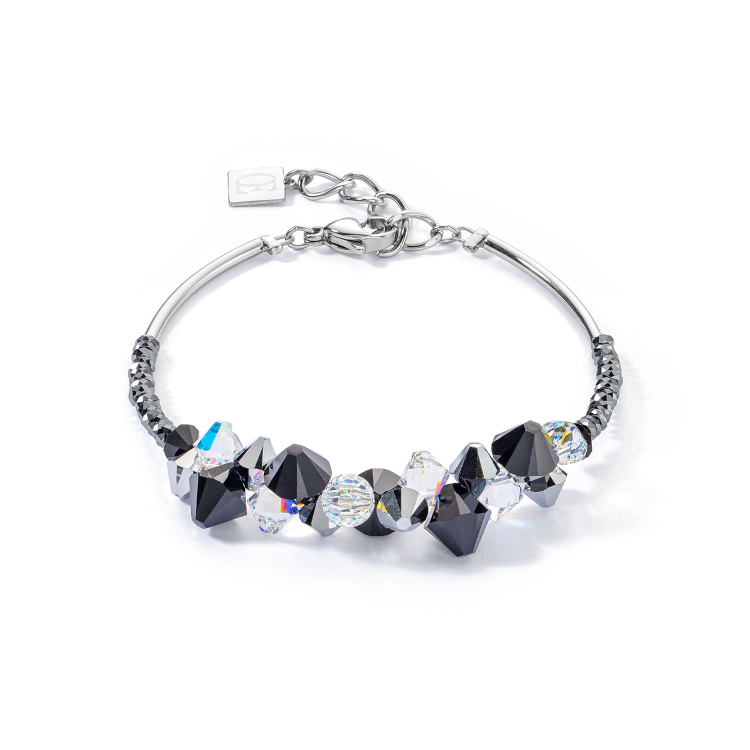 Bracciale Dancing Crystals Update argento-nero