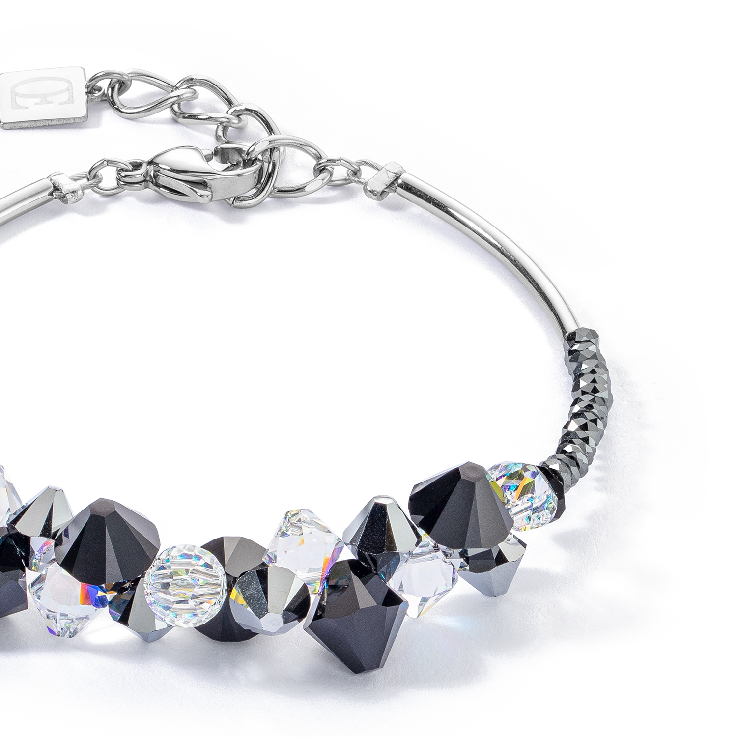 Bracciale Dancing Crystals Update argento-nero